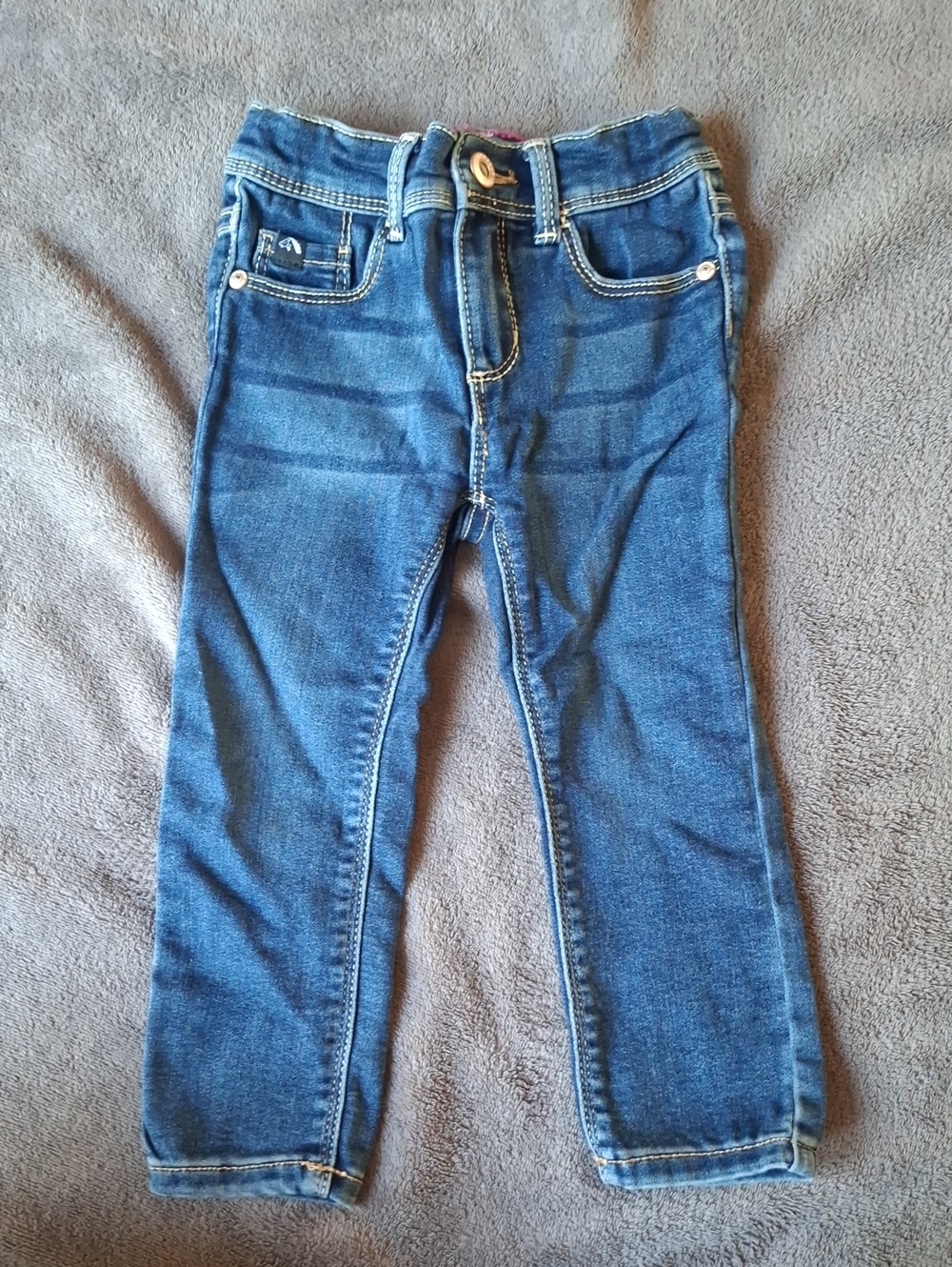 Jordache Girls' Blue Denim Jeans - Slim Straight